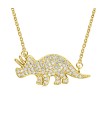 Dinosaur Triceratops Silver Necklaces SPE-4920